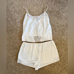 INC International Concepts White Lace Pajama Set